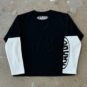 Fake Two Graffiti Letters Print Long Sleeve T-Shirt