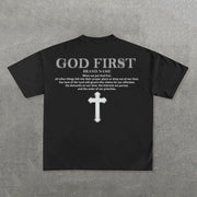 God First Print Short Sleeve T-Shirt