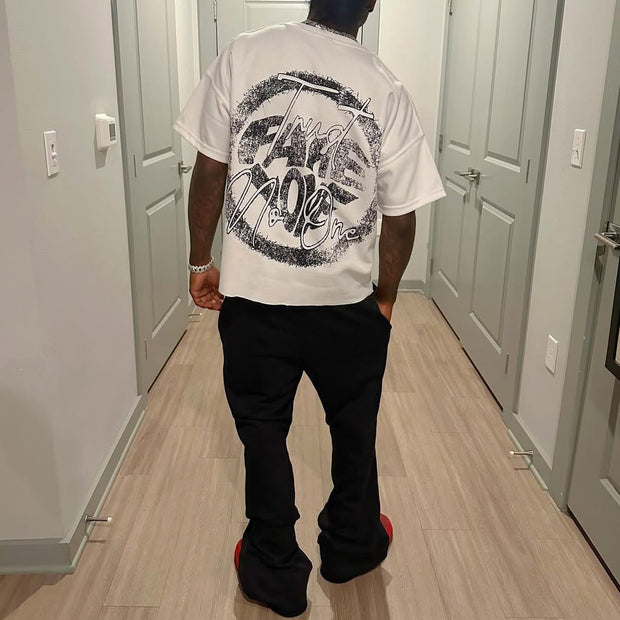 Fashion Lips T-Shirt Sweatpants Two Piece Set