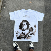 Hip-hop singer printed T-shirt