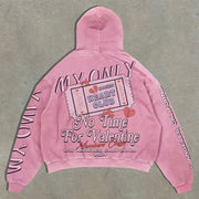 money print hoodie