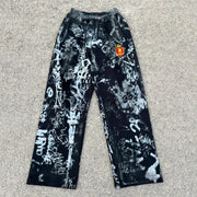 King casual street graffiti heavyweight sweatpants