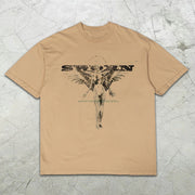 Angel Slogan Graphic Print Short Sleeve T-Shirt