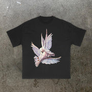 Dove Fashion Retro Street Short Sleeve T-Shirt
