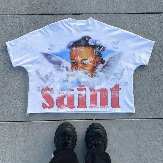 Angel casual street T-shirt