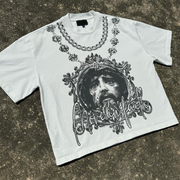 Jesus necklace print T-shirt