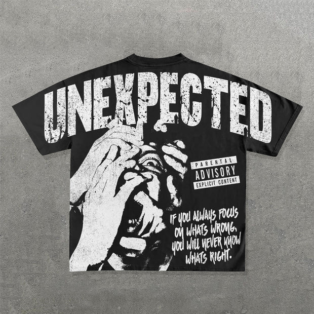 Fashion Unexpected Print Short Sleeve T-Shirt