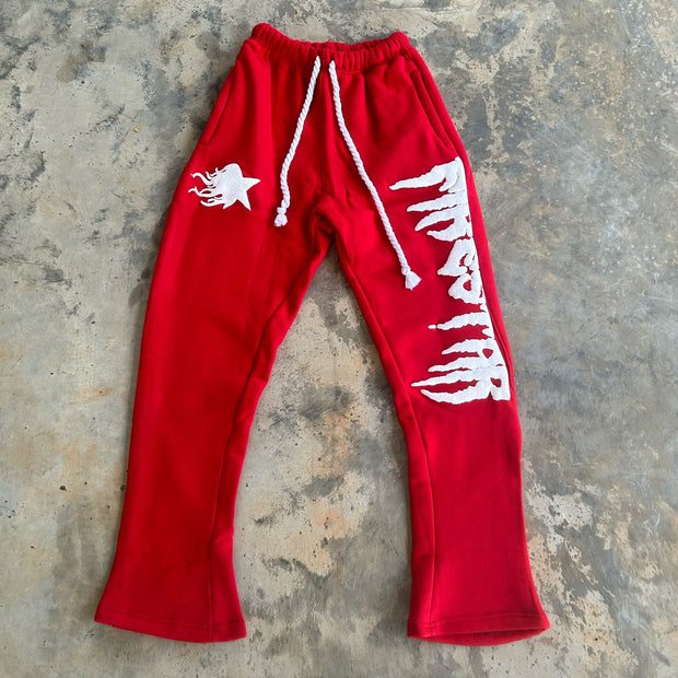 Flame casual street print trousers