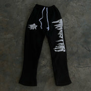 Flame casual street print trousers