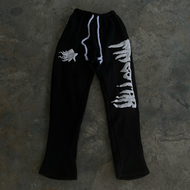Flame casual street print trousers