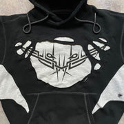 Casual street patchwork sports cotton hoodie