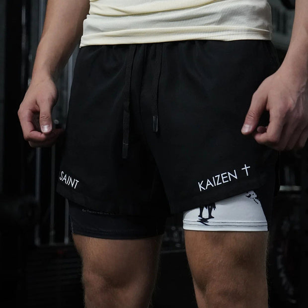 Isaiah 43:2 Print Double Layer Shorts