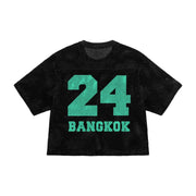Casual personalized letter print mesh jersey