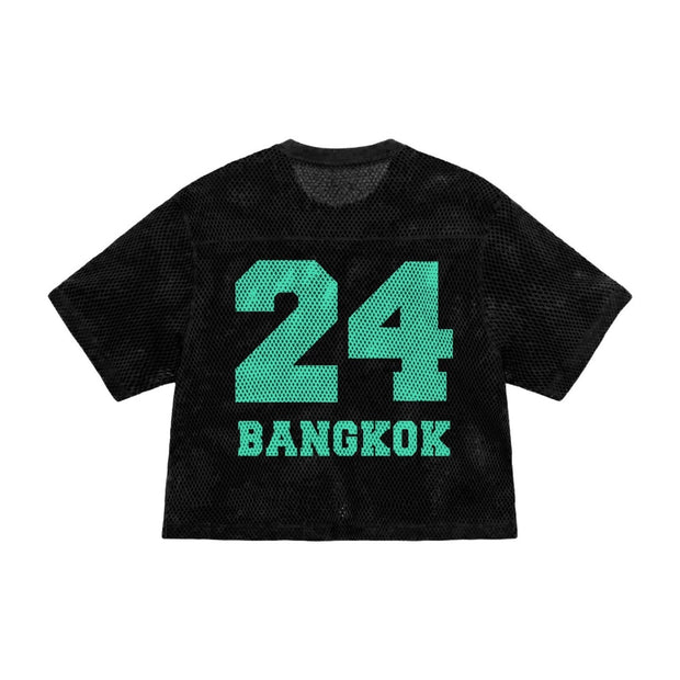 Casual personalized letter print mesh jersey