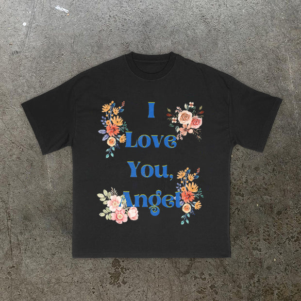 Retro casual trendy short-sleeved T-shirt