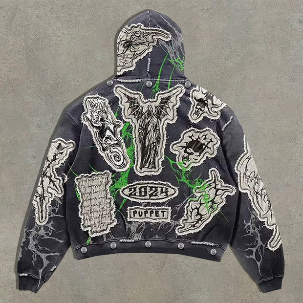 Vintage Personalized Print Hoodie
