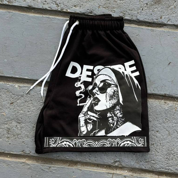 Evil Nun Casual Street Mesh Shorts