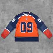 Fake Two No.09 Printed Long Sleeve Jersey