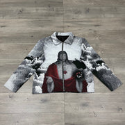 Dark Star Print Long Sleeve Zipped Jacket