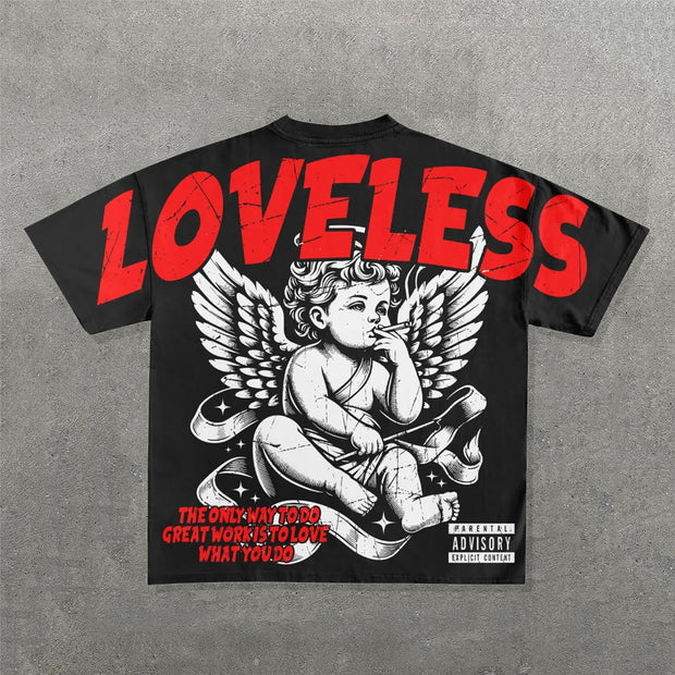 Fashion Loveless Print Short Sleeve T-Shirt