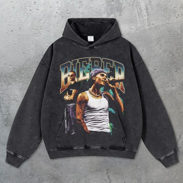 Retro hip-hop trendy casual hoodie