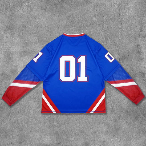 Fake Two No.01 Printed Long Sleeve Jersey