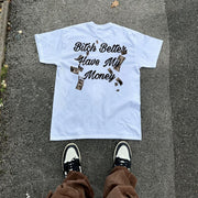 Oversized T-shirt with pop singer print
