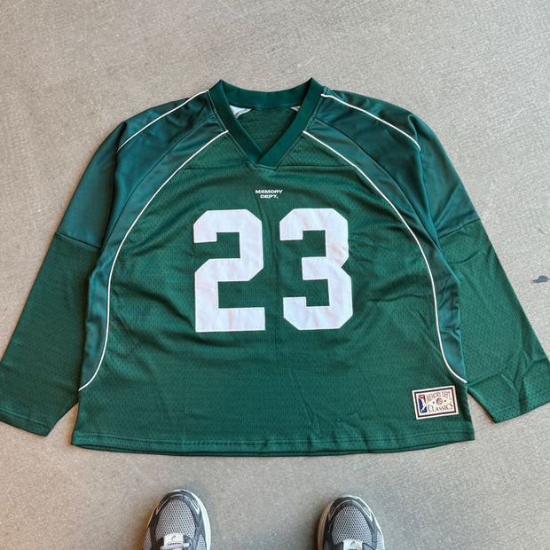 No.23 Printed Mesh Splicing Long Sleeve Jersey