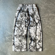 Retro Tree Camouflage Casual Wide Leg Pants