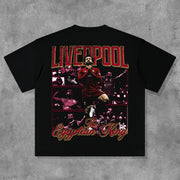 Footballer Egyptian King Print Short Sleeve T-Shirt