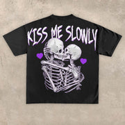 casual skull print T-shirt