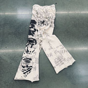 Street graffiti casual street retro heavyweight sports pants