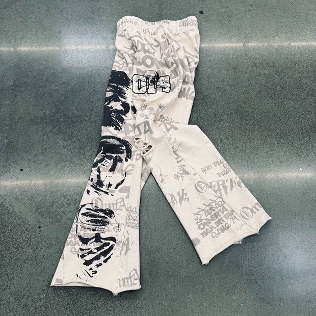 Street graffiti casual street retro heavyweight sports pants
