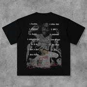 Punk Character Letters Print Short Sleeve T-Shirt