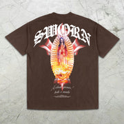 Virgin Mary graphic print short-sleeved T-shirt