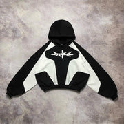 Casual Retro Stitching Hoodie