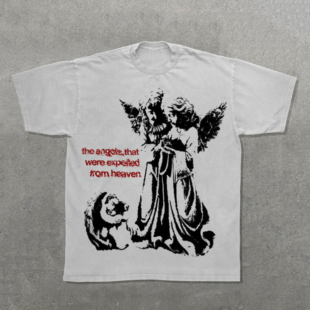 Fallen Angel Print Short Sleeve T-Shirt