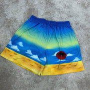 Casual Street Gradient Hawaiian Mesh Shorts