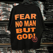 Fear No Man But God Print Short Sleeve T-Shirt