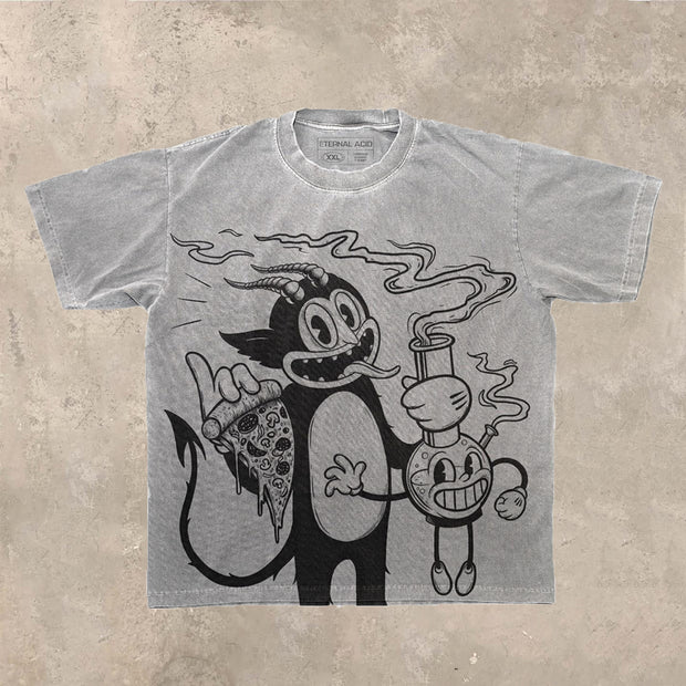 Stylish personalized anime preppy print T-shirt