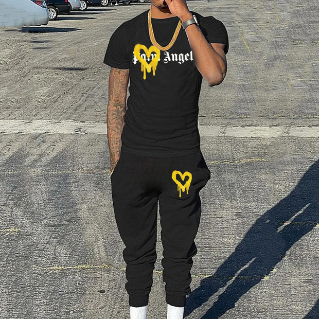 Palm Angels Print T-Shirt & Trousers Two-Piece Set