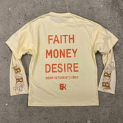 Son of God fake two-piece casual street long-sleeved T-shirt