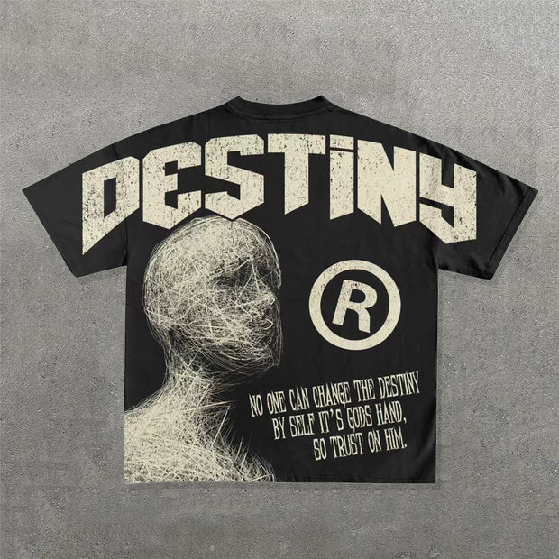 Fashion Destiny Print Short Sleeve T-Shirt