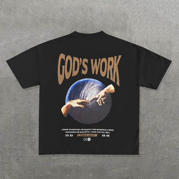 God's World Print Short Sleeve T-Shirt