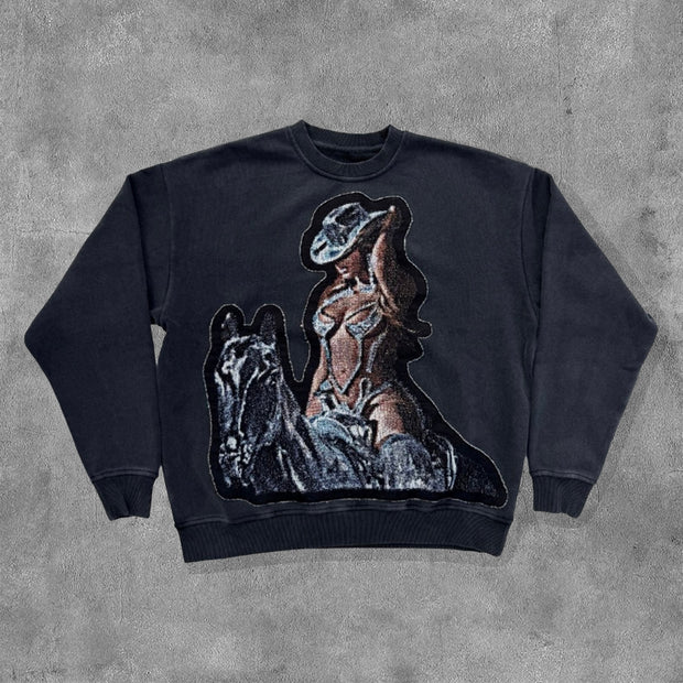 Cowboy Carter Printed Crew Neck Sweatshirt