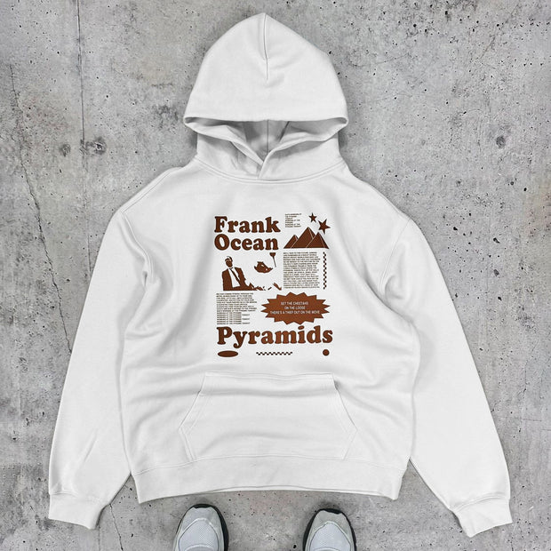 Casual Pyramids Print Long Sleeve Hoodies