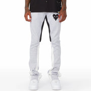 Funny Hearts Print Pocket Flared Trousers