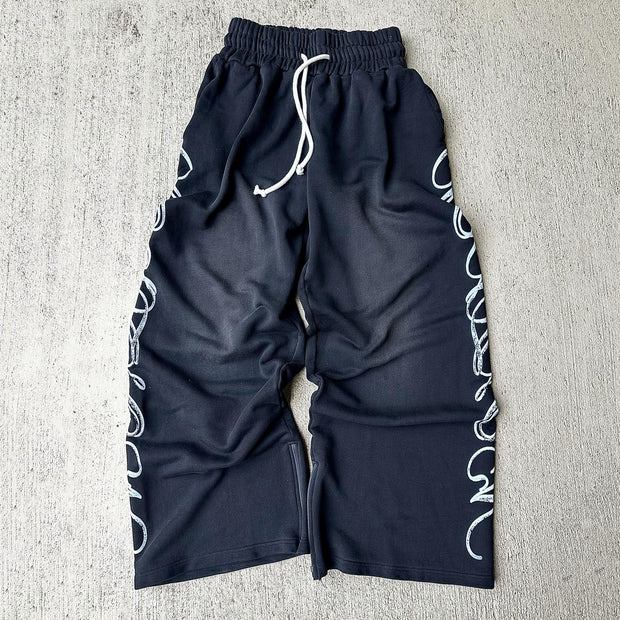 Cross Retro Casual Street Vintage Sweatpants