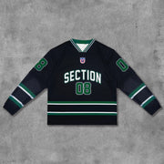 Fake Two No.08 Printed Long Sleeve Jersey