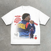 Hip-hop rap casual street retro heavyweight T-shirt